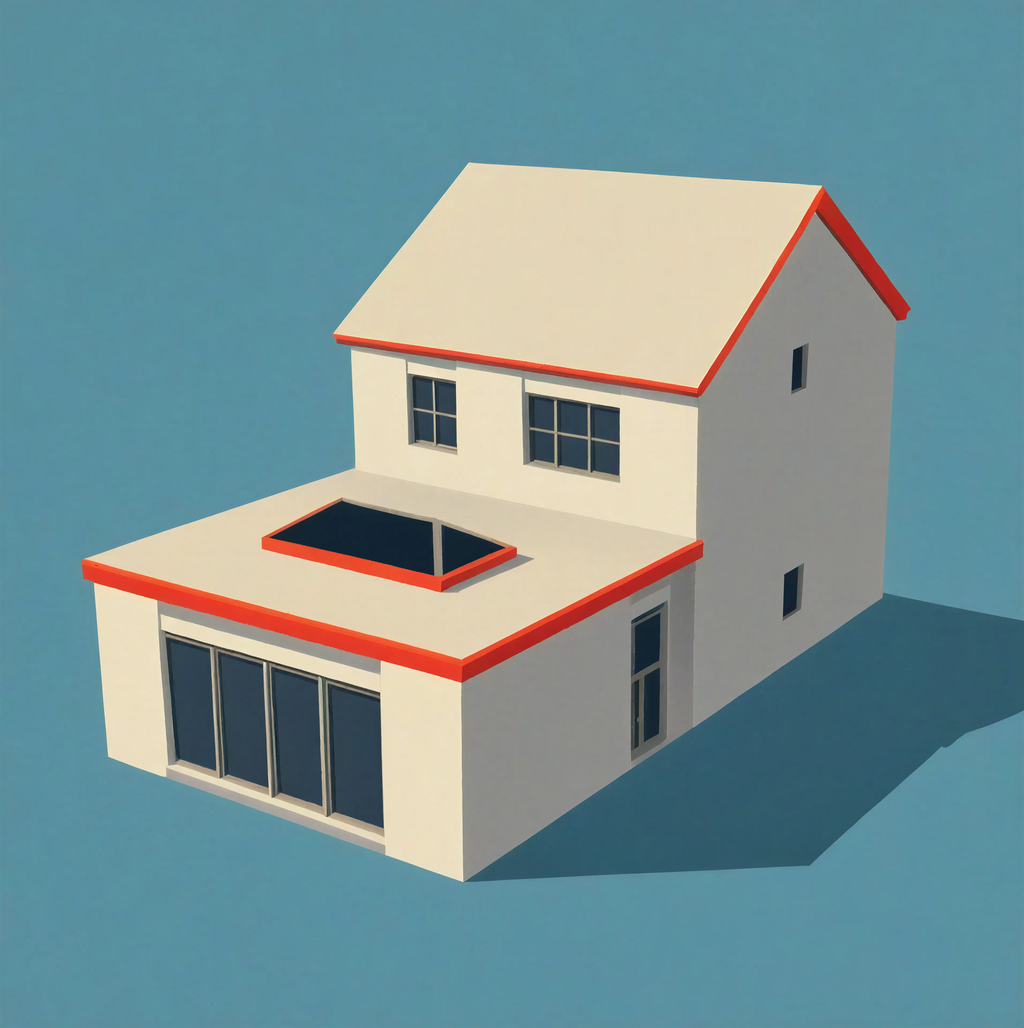 Single Storey Flat, Mono-Pitched or Dual Pitched (Non-Vaulted) Side or Rear Extension (Proposed Built Footprint 26m² > x < 50m ²)